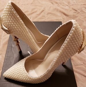 Womens pearl high heels